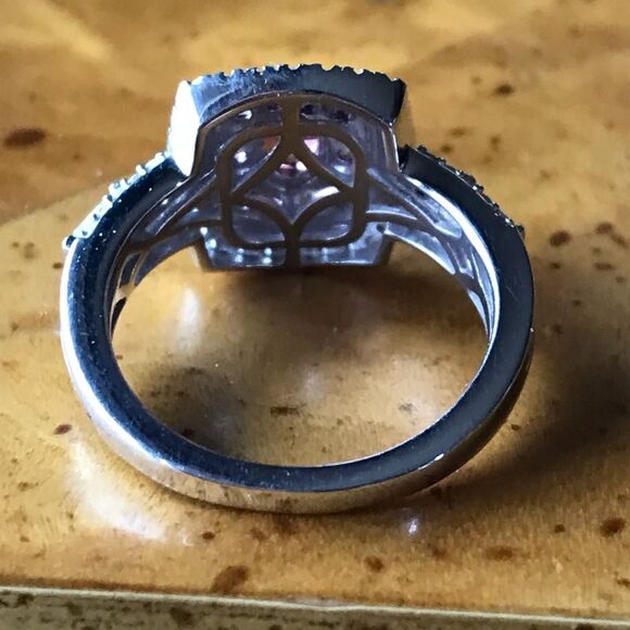 Natural Rubellite Sterling Silver Ring Size 6 - Picture 4 of 8